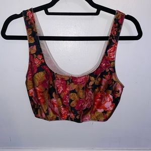 Vintage Floral corset bra